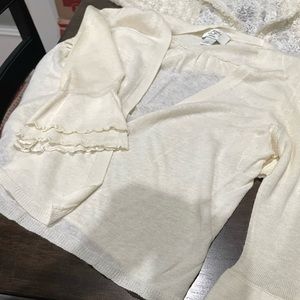ann taylor loft white long sleeve